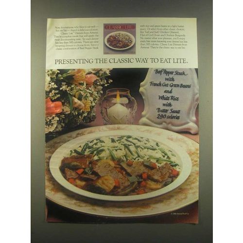 1985 Armour Classic Lite Dinners Ad - Way to Eat Lite