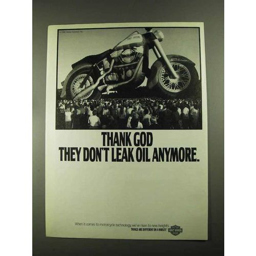 1987 Harley-Davidson Motorcycles Ad - Thank God