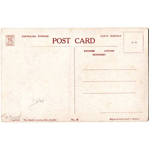Medici Society Postcard J Hoppner Countess of Oxford