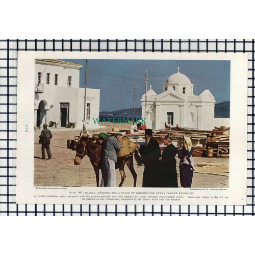 (8112) Mykonos Greece - 1940 Book Print