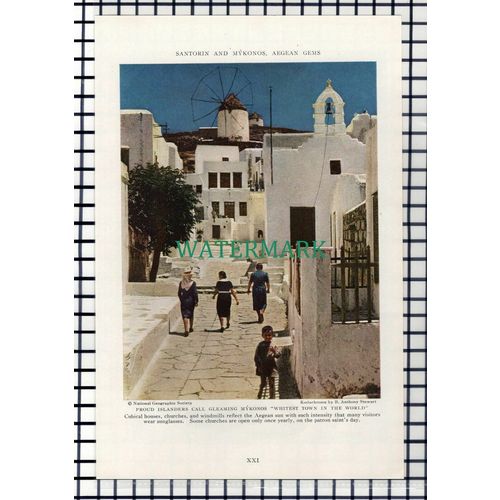 (8112) Mykonos Greece - 1940 Book Print