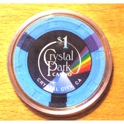Crystal Park $1. Casino Chip - Crystal City, California - 1996