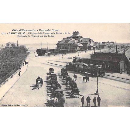 Saint Malo L'esplanade St Vincent et Casino France Postcard unused VGC
