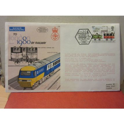 TO LONDON BY RAILWAY 1980. 12th March, 1980 stamp