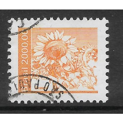 BRAZIL 1980 AGRICULTURAL PRODUCTS 2000CR ORANGE SUNFLOWER SG 1834 FINE USED#