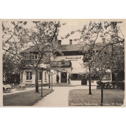 Ruhpolding Hotel Sonnenhof German Old Real Photo Postcard