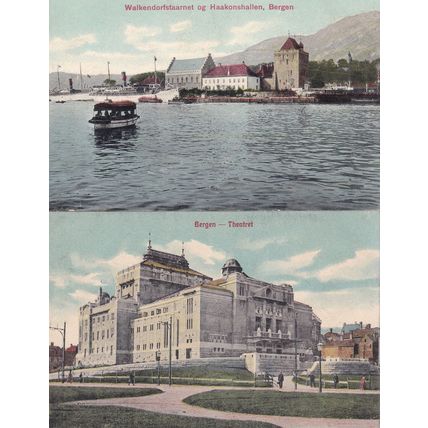Bergen Walkendorfstaarnet 2x German Old Postcard s