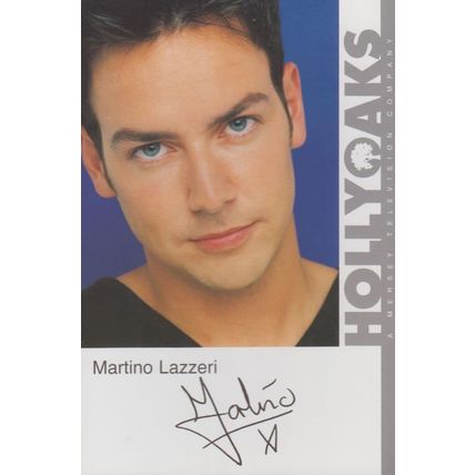 Martino Lazzeri Hollyoaks Vintage Official Rare Cast Card Photo