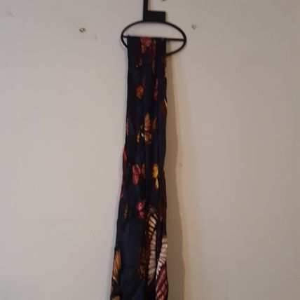 Echo Oblong Dancing Butterflies Navy Multi Scarf 13"x 72" One Size