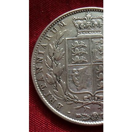 Queen Victoria 1846 .925 Silver Half Crown, Over 170 Years Old Lovely Grade Coin