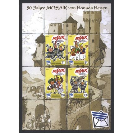 Block 50 J. Mosaik / m/s 50th ann. of Mosaik Comics **/MNH 2005