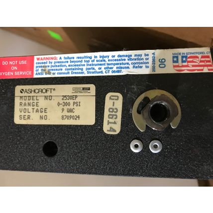 ASHCROFT 2530EP DIGITAL DIGITEST PRESSURE INDICATOR 0-300 PSI 9 VAC,EM