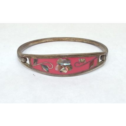 Taxco Mexico Vintage Sterling .925 Silver Bangle Bracelet Southern Charm Style