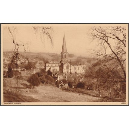 Bakewell Church, Derbyshire, c.1940s - Photochrom Postcard
