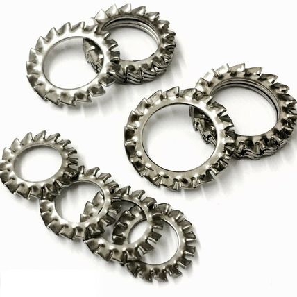 EXTERNAL TOOTH SERRATED LOCK WASHERS SHAKE PROOF STAINLESS STEEL WASHER TOOTHED