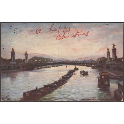 Pont Alexandre III, Paris, 1912 - Tuck's Oilette CPA