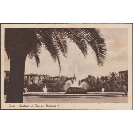Fontana di Piazza Umberto I, Bari, c.1930 - EGCB Cartolina