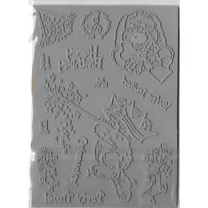 Crafter's Companion. Popcorn The Bear Celebrate Stamp Set. Stamping Cardmaking