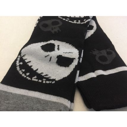 Disney Nightmare Before Christmas Jack Skellington Black Crew Socks Shoe Size 8-