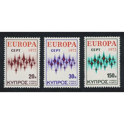Cyprus Stars Europa 3v 1972 MNH SG#387-389 MI#374-376