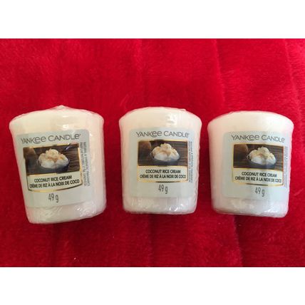 Yankee Candles - 3 x Votives Coconut Rice Cream