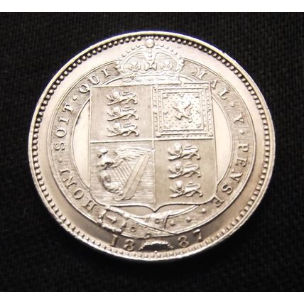 1887 VICTORIA Silver HALF CROWN to THREEPENCE 6 COIN SET exceptional grades