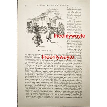 Georgian Princes, Georgia (Lesghienne Dance On Reverse), Book Illustration, 1890