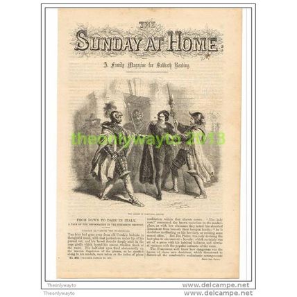 AN IMPORTANT ARREST IN 16thC ITALY, BOOK ILLUSTRATION (PRINT), 1862