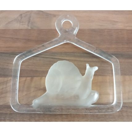 Vintage Garden Glass Snail Hanging Wall Art Decoration Ornament