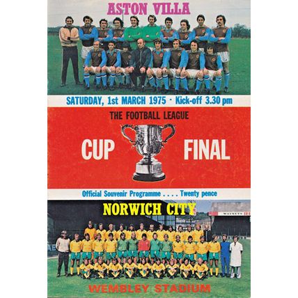 ASTON VILLA v NORWICH CITY LEAGUE CUP FINAL 1975