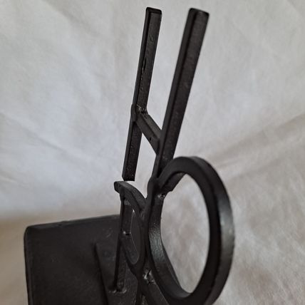Metal HOPE Christmas STOCKING HANGER Mantel Sitter Holder Hook Black