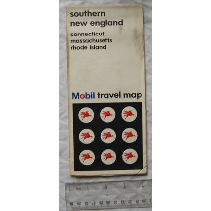 1966 Mobil Travel Map - Southern New England, Connecticut, Massachusetts, Rhode