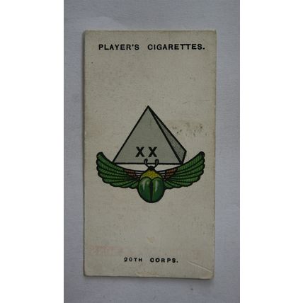 1925 Players Army Corps & Divisional Signs No. 93. 20th Corps