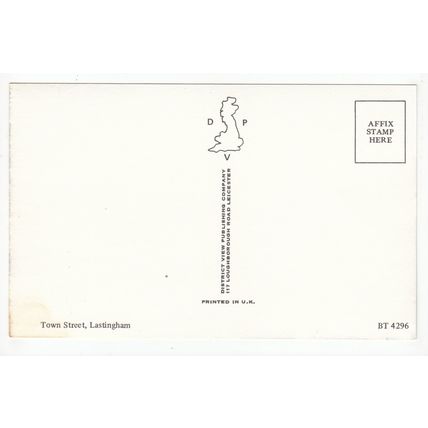 Town Street Lastingham Postcard North Yorkshire District Publishing Co