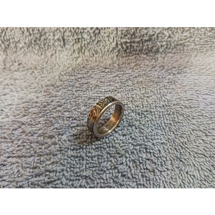 Oklahoma 90% Silver Handcrafted Washington Quarters coin ring, size 7- 1/2 2008
