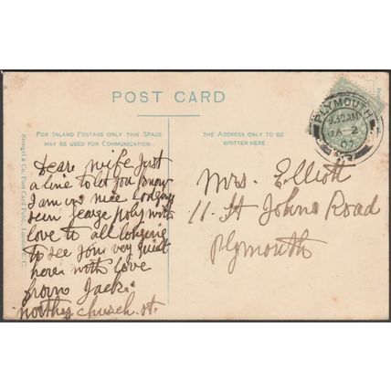 Old Houses in Church Street, Liskeard, Cornwall, 1907 - Stengel Postcard