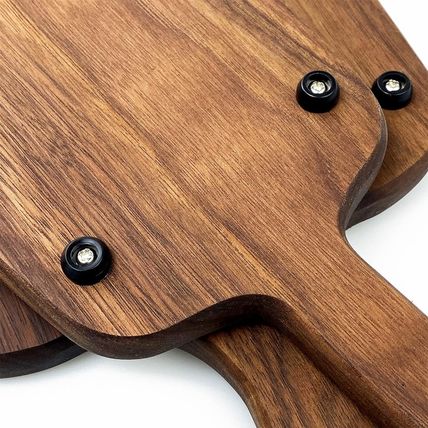 Cutting Board Feet with Stainless Screws, Black round Non Slip Rubber Feet for C
