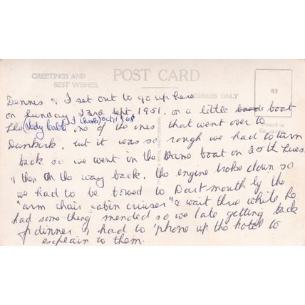 ED 336 DARTMOUTH - MOUTH OF THE DART. RP POSTCARD