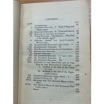 1945 "ENGLISH SOCIAL HISTORY" G M TREVELYAN ILLUSTRATED HARDBACK BOOK (P4)