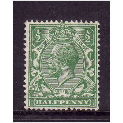 GREAT BRITAIN 1924 1/2d GREEN SG 418 M / MINT #1