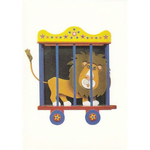 Colour Postcard - Circus Lion Pull-Toy 1978