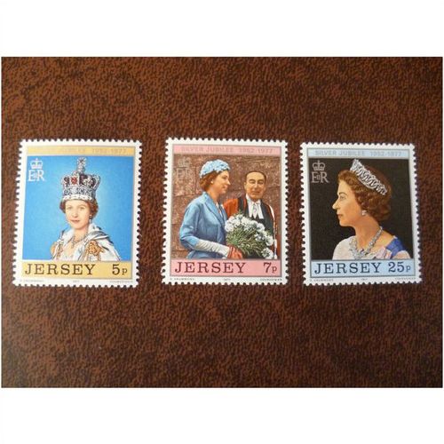 Jersey 1977 Silver Jubilee Queen Elizabeth II set mint stamps SG168-70 C Beaton