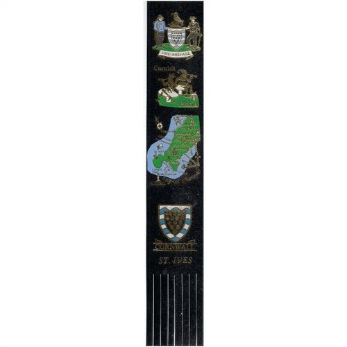ST IVES CORNWALL Leather Bookmark as new =