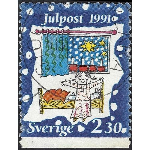 SWEDEN, CHRISTMAS, Christmas Morning, blue 1991, 2.30Kr