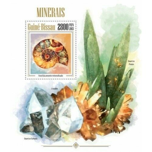 GUINE BISSAU 2013 SHEET MNH MINERALS MINERAUX MINERALES MINERAIS MINERALIEN 4A