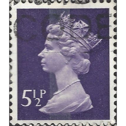 GB, Queen Elizabeth Machin, deep violet 1973, 5½p, #2