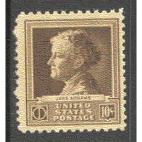 878 10c Jane Addams Fine MNH GA0362