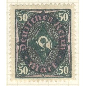 Germany 1922 - 50m dark blue/purple - Coachhorn - unused