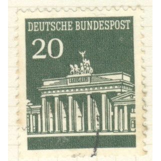 Germany 1966 - 20pfg green - Brandenburg Gate - used