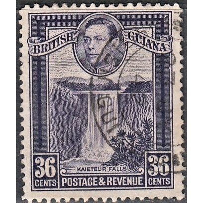 BRITISH GUIANA, 1938-52 36c George VI, SG 313 (Scott 235a), used